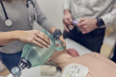 Närbild på syrgasmask